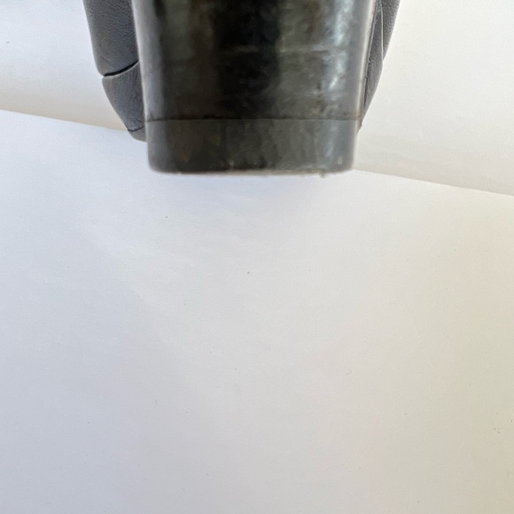 Chie Mihara Leather Chunky Fringe Heel Side Zipper Shoes - Picture 10 of 11